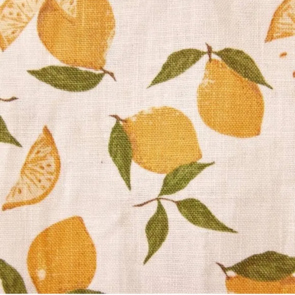 Reformation Marley 100% Linen Off The Shoulder Lemon Print Midi Dress Size 4 - Picture 3 of 8
